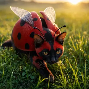 Cat + Ladybug