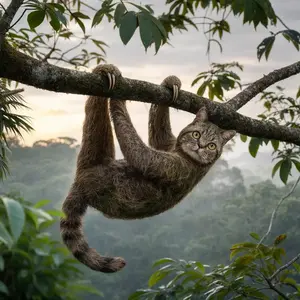 Cat + Sloth
