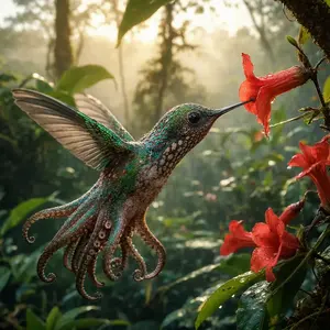 Hummingbird + Octopus